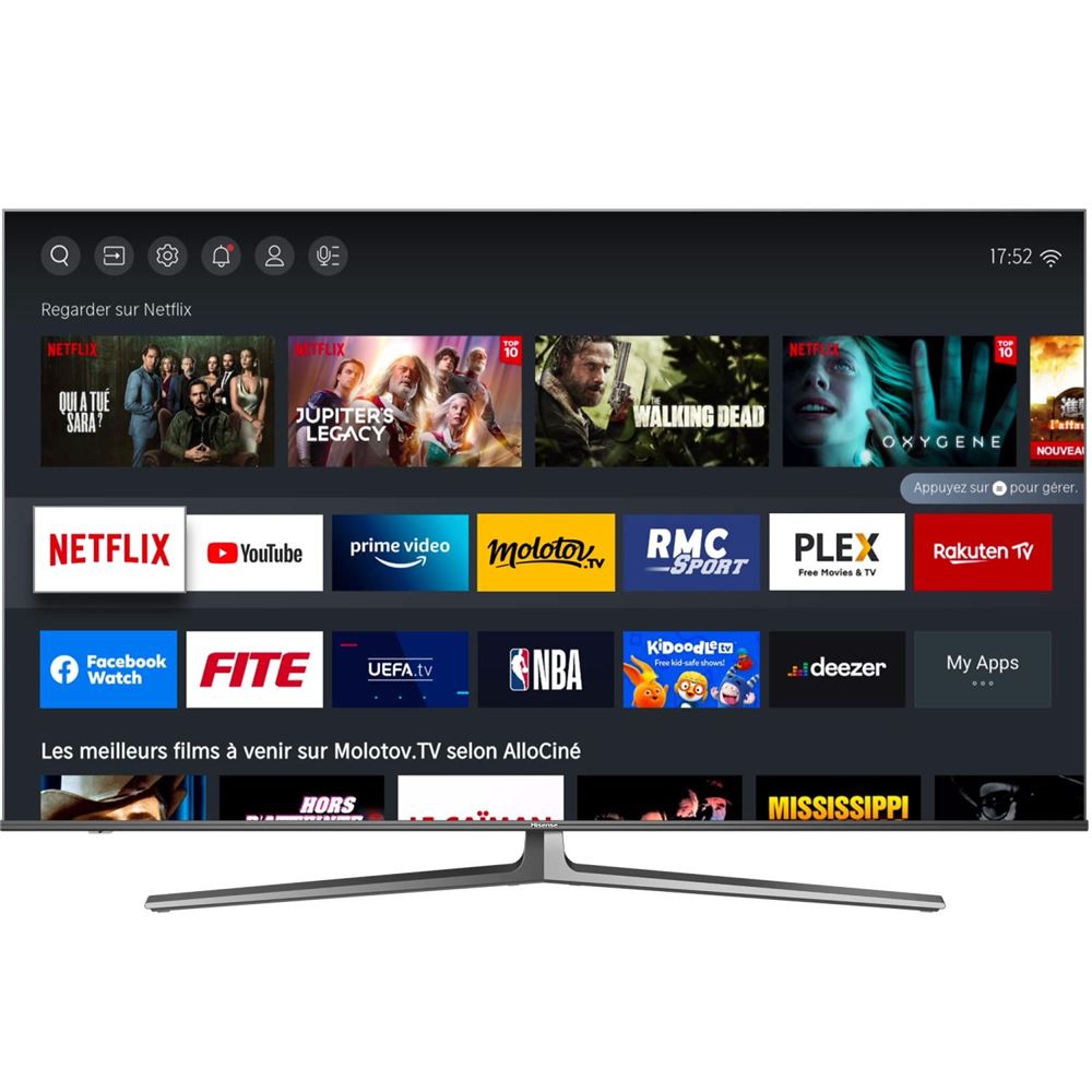 Hisense U8G - Téléviseur 4K ULED avec Technologie Quantum Dot et Dolby Vision